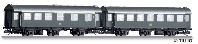  01072 - TT - 2-tlg. Set Umbauwagen, 1./2. Klasse, DB, Ep. III