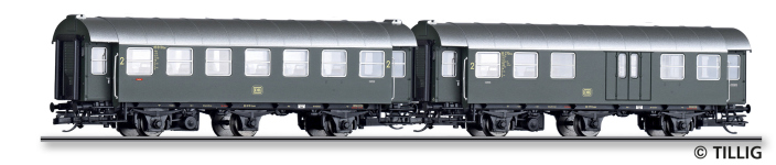  01073 - TT - 2-tlg. Set Umbauwagen, 2. Klasse, DB, Ep. III