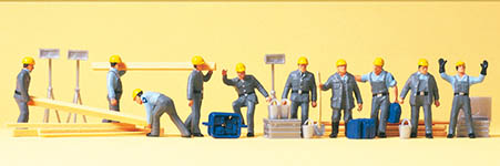 023-10220 - 1:87 - THW-Helfer. Arbeitsanzug. Zub