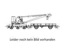  42450-06 - 0 - Kranwagen Wyhlen grün, DB, Ep. IV - mit Antrieb und Kranschutzwagen
