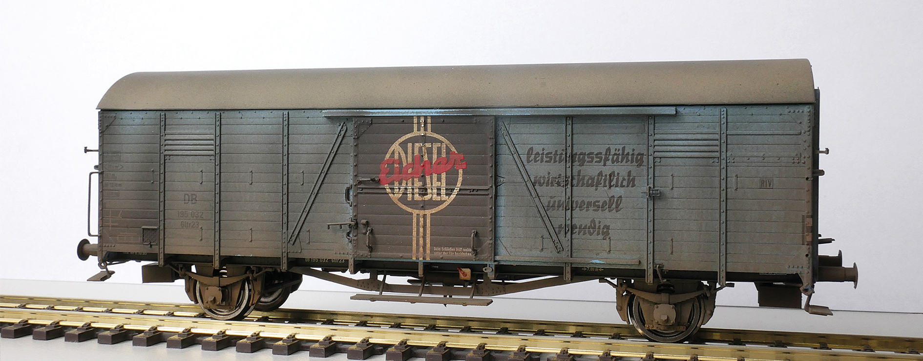 H0 Güterwagen Gltr 23 der DB, Ep.III, Eicher (patiniert)