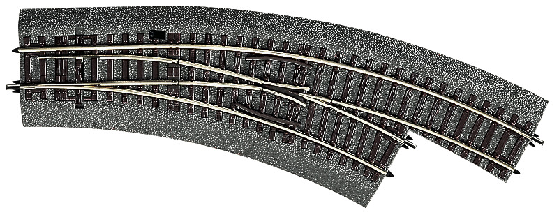 H0 Bogenweiche rechts BWr 2/3, 30°, 358 mm