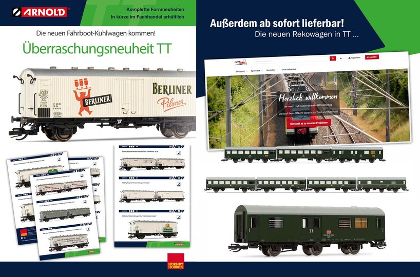 Arnold Überraschungsneuheit: TT Fährboot-Kühlwagen