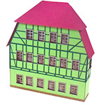 129-H060172 - H0 - Halbrelief Fachwerkhaus Rosenapotheke 2