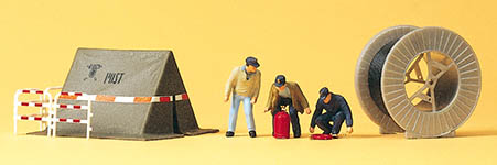 023-10374 - 1:87 - Fernmeldearbeiter. Bauzelt. Z