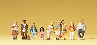 023-10385 - 1:87 - Sitzende Fahrgäste für Bus un