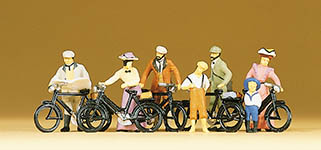 023-12129 - 1:87 - Stehende Radfahrer. Um 1900