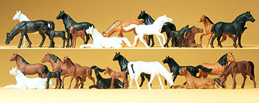 023-14407 - 1:87 - Pferde. 26 Figuren
