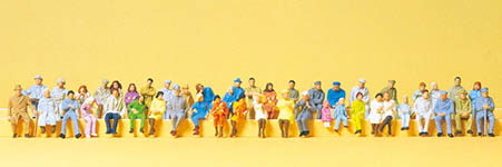 023-14416 - 1:87 - Sitzende Personen. 48 Miniatu