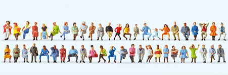 023-14418 - 1:87 - Sitzende Reisende. 48 Figuren