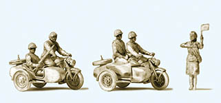023-16614 - 1:87 - Kradfahrer. Motorrad Zündapp