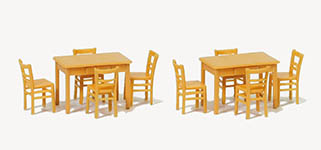 023-17218 - 1:87 - 2 Tische, 8 Stühle. Materialf