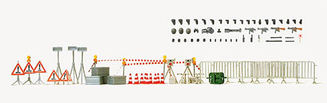 023-31018 - 1:87 - Zubehörset Polizei. Bausatz