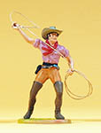 023-54807 - Cowboy stehend, Lasso werfend