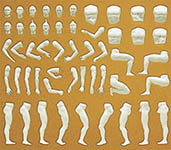 023-58000 - Modellfigur Adam. 6 unbemal