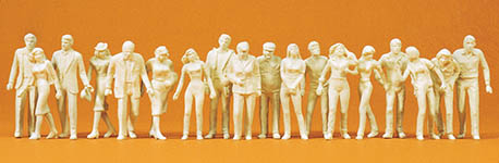 023-65601 - 1:45 - Passanten. 18 unbemalte Figur