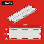 024-HCT9653 - H0 - Gerade Segmente, 1-gleisig (6 Stück)<BR>Länge: 230 mm