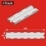 024-HCT9655 - H0 - Gerade Segmente, 1-gleisig (4 Stück)<BR>Länge: 460 mm