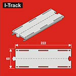 024-HCT9710 - TT - Gerades Segment, 1-gleisig (6 Stück)<BR>Länge: 222 mm