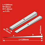 024-HCT9905 - N - Rampe 1200 x 30 mm<BR>Höhe: 40 mm