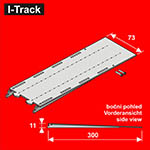 024-HCT9972D - N - Unteres Übergangs-Segment, 2-gleisig<BR>Länge: 300 mm
