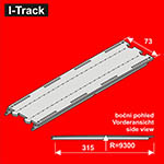 024-HCT9973D - N - Oberes Übergangs-Segment, 2-gleisig<BR>Länge: 315 mm