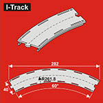 024-HCT9983 - N - Bogen-Segmente, 1-gleisig (3 Stück)<BR>Radius: 261,8 mm, 60°