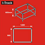 024-HCT9851A - Unterbau für Basisplatten<BR>120 x 90 cm<BR>Höhe: 66 cm