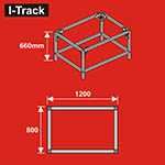 024-HCT9851H - Unterbau für Basisplatten<BR>120 x 80 cm<BR>Höhe: 66 cm