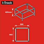 024-HCT9851R - Unterbau für Basisplatten<BR>90 x 90 cm<BR>Höhe: 66 cm