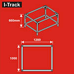 024-HCT9851T - Unterbau für Basisplatten<BR>120 x 100 cm<BR>Höhe: 66 cm