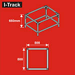 024-HCT9851U - Unterbau für Basisplatten<BR>80 x 80 cm<BR>Höhe: 66 cm