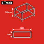 024-HCT9853B - Unterbau für Basisplatten<BR>120 x 40 cm<BR>Höhe: 76 cm