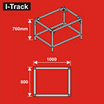 024-HCT9853E - Unterbau für Basisplatten<BR>100 x 80 cm<BR>Höhe: 76 cm