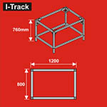 024-HCT9853H - Unterbau für Basisplatten<BR>120 x 80 cm<BR>Höhe: 76 cm