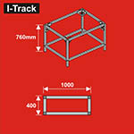 024-HCT9853P - Unterbau für Basisplatten<BR>100 x 40 cm<BR>Höhe: 76 cm