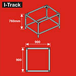 024-HCT9853R - Unterbau für Basisplatten<BR>90 x 90 cm<BR>Höhe: 76 cm