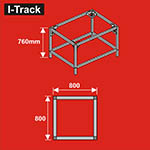 024-HCT9853U - Unterbau für Basisplatten<BR>80 x 80 cm<BR>Höhe: 76 cm