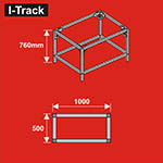 024-HCT9853W - Unterbau für Basisplatten<BR>100 x 50 cm<BR>Höhe: 76 cm