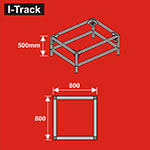 024-HCT9854U - Unterbau für Basisplatten<BR>80 x 80 cm<BR>Höhe: 50 cm