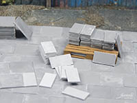 034-23340 - 1:32 Gehwegplatte 25x50 grau hell, 140x
