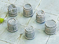034-24197 - 1:45/50 alte Holzfässer dunkel; 12x
