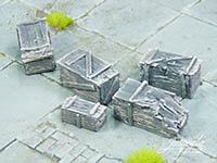 034-24201 - 1:45/50 alte Holzkisten klein; dunkel - 5x