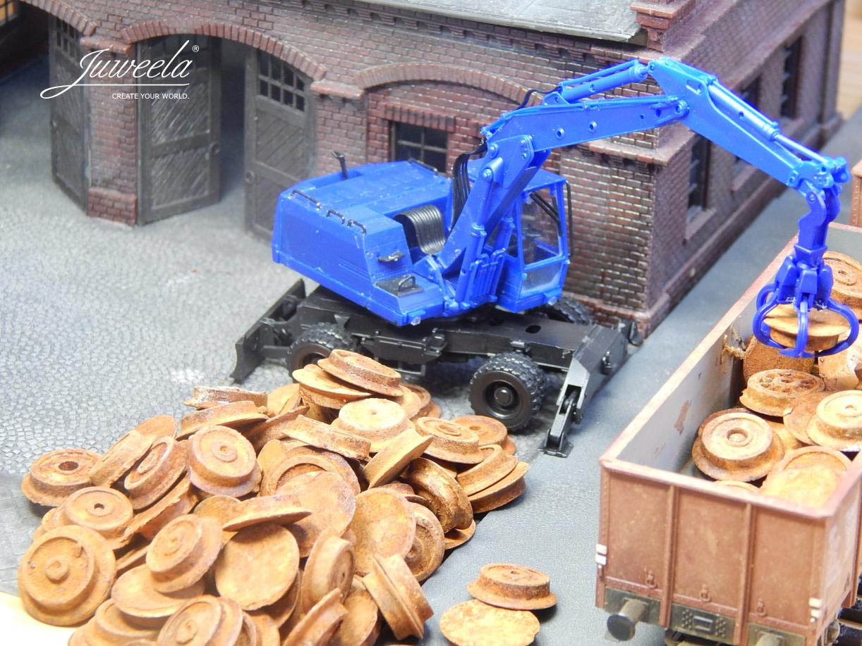 034-28179 - 1:87 Radrollen rostig Echtrost, 75g