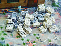 034-28307 - 1:87 alte Holzkisten hell+dunkel, 16+16x