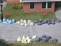 034-28324 - 1:87 Säcke anthrazit, blau, gelb, beige - 50+50+50+50