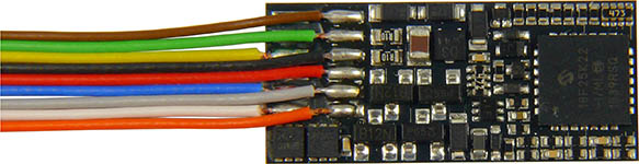 111-MX600 - Zimo Lokdecoder MX600 - 25 x 11 x 2 mm - Nicht-Sound - 0,8 A - Kabel