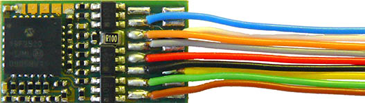 111-MX630 - Zimo MX630 Lokdecoder - 20 x 11 x 3,5 mm - Kabel