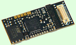 111-MX658N18 - Zimo MX658N18 Next18 Sound-Decoder - 25 x 10,5 x 3 mm - Audio 1 W - 0,8 A - Next18