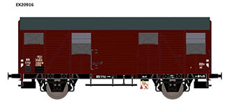 124-EX20916 - H0 - gedeckter Güterwagen S-CHRO mit Aluminium Luftklappen der NS; Ep. III